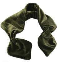 Steckschal aus Samt in Olivgrün